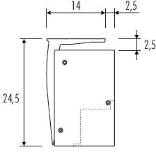 Awnings T.nove B27 ceiling mounted dimension drawing