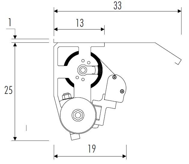 Awning t.nove dimension drawing